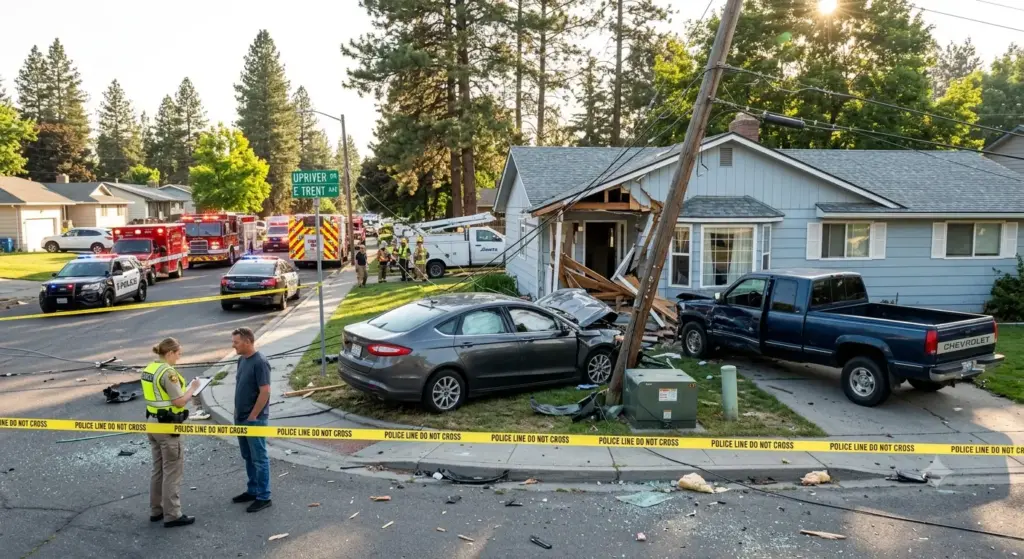 Car Crashes Into Spokane Valley | Call (509) 495-1246