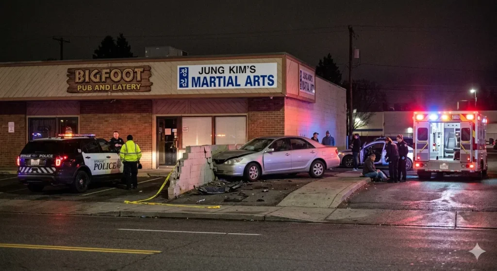 Driver Crashes Into Building in North Spokane After Reported Medical Emergency