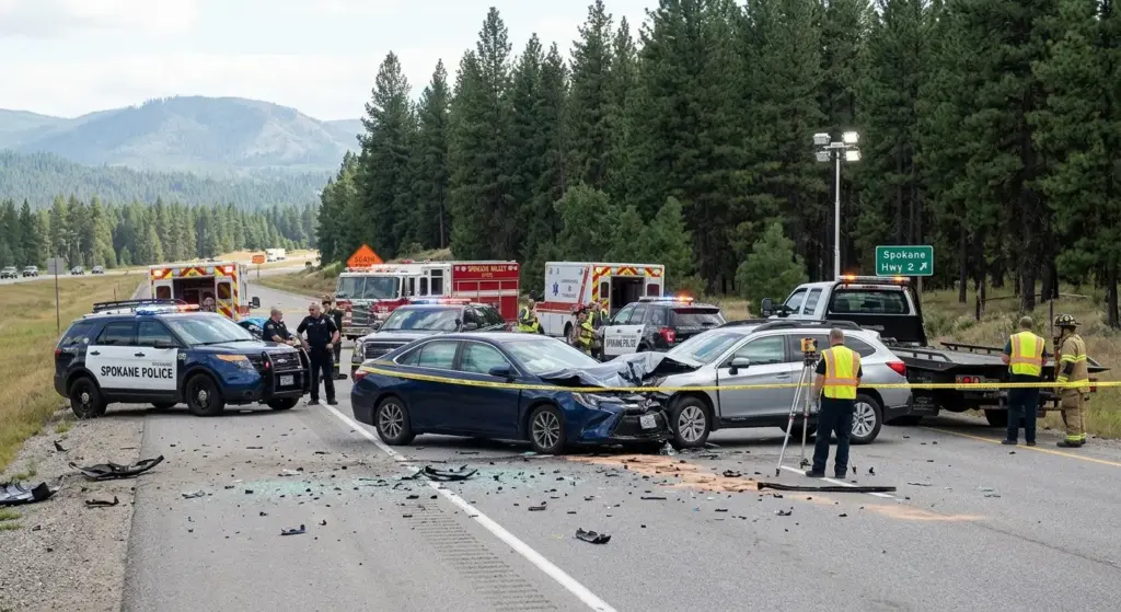 Fatal Head-On Crash on E. Trent Avenue Near Dora Road in Spokane