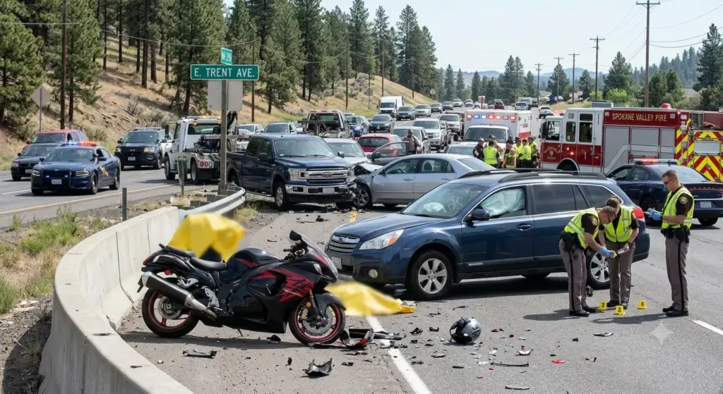 Fatal Motorcycle Accident in Spokane Valley Leaves Rider Dead on East Trent Avenue