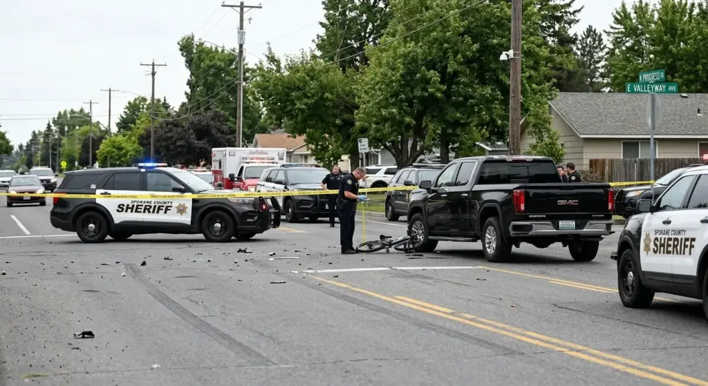 Man Killed After E-Bike Collides With Pickup in Spokane Valley, WA