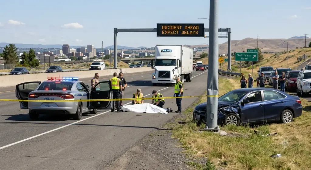 Man Killed After Running Into Traffic Following Crash on I-90 Near Sullivan Exit | Call (509) 495-1246