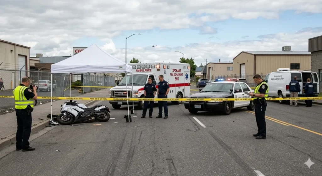 Motorcyclist Killed in Crash on Trent Avenue in Spokane, WA