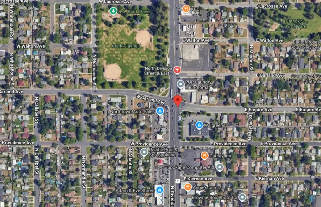 Motorcyclist Killed in Three-Vehicle Crash at Garland Ave and Division St in Spokane