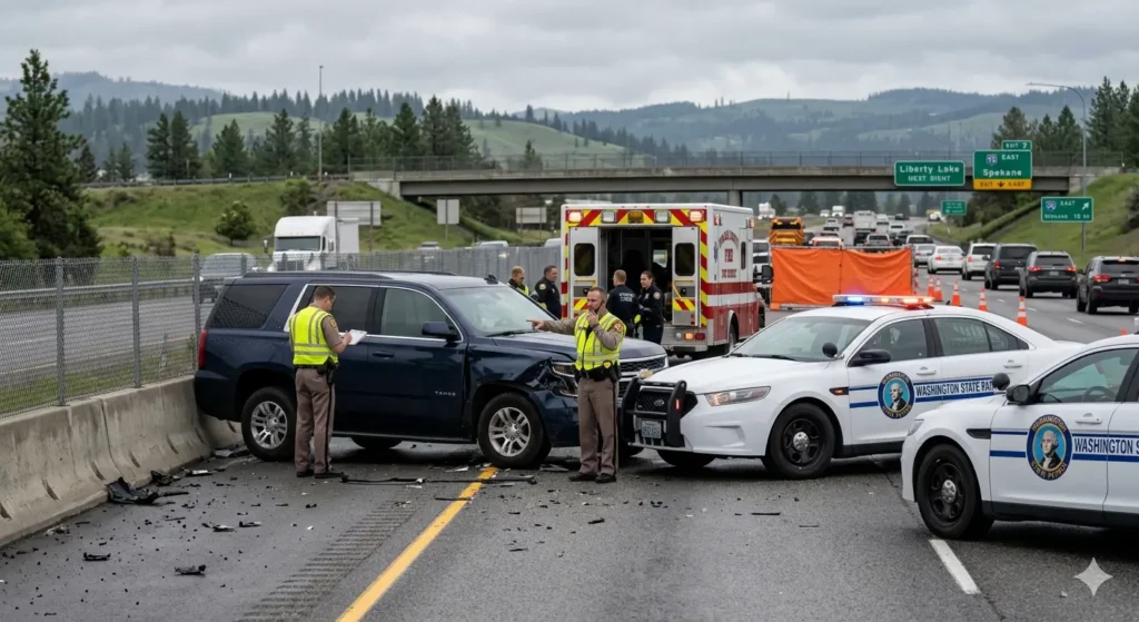 One Killed in Deadly Interstate 90 Crash in Liberty Lake Near Spokane