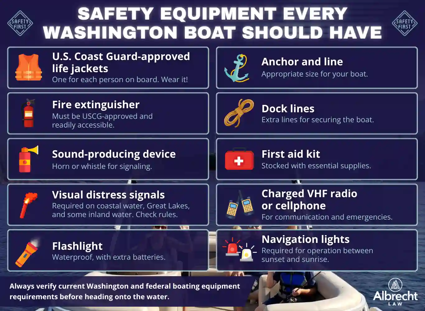 What Causes Most Boat Collisions in Spokane, Washington? 5 SAFETY EQUIPMENT EVERY WASHINGTON BOAT SHOULD HAVE