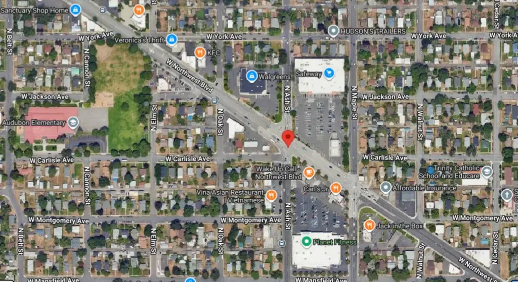 Spokane Pedestrian Hit by Car Near Ash Street and Northwest Boulevard