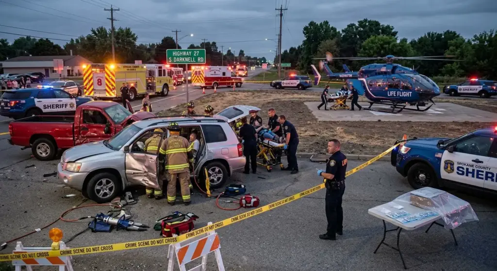 Spokane Valley Crash Leaves Four Injured, Three in Critical Condition