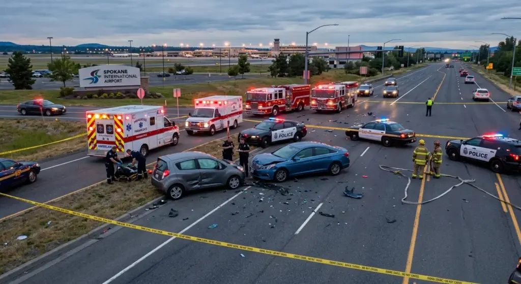 Spokane Vehicle Collision Under Investigation Near 9000 West Airport Drive