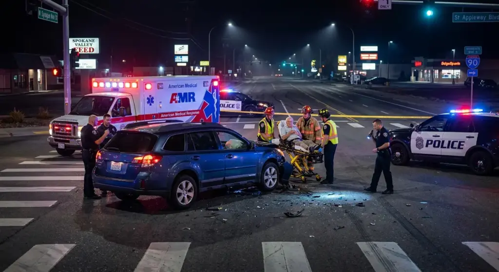 Two-Vehicle Hit-and-Run Crash in Spokane Valley Leaves One Person Injured